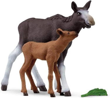 schleich 42603 Elchkuh mit Kalb (NatGeo), für Kinder ab 3+ Jahren, WILD LIFE - Spielset im Sale